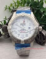 Replica Breitling White Dial Stainless Steel Watch For Men